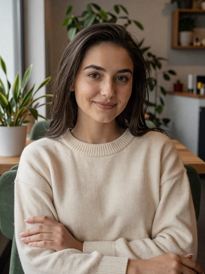 Milena, 27, Bulgarian woman with natural beauty in a cozy cafe setting